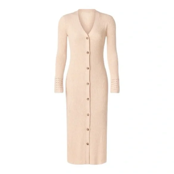 womens black knit dress The Luella Knit Pointelle Dress main image 1